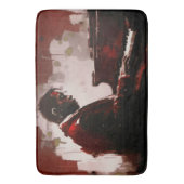 Tapis De Bain Pianiste de bar nocturne (devant Vertical)