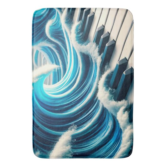 Tapis De Bain Piano Artwork (devant Vertical)