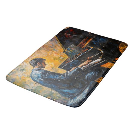 Tapis De Bain Piano Player - Peinture à l'huile (Angle)