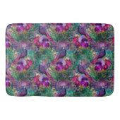 Tapis De Bain Pic rose pourpre Floral (Devant)