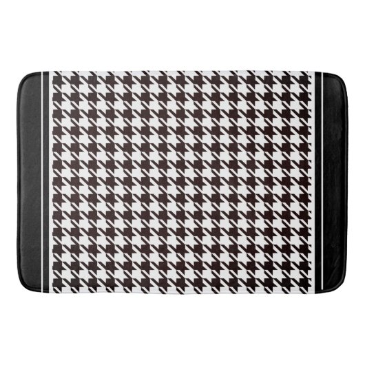 Tapis De Bain Pied de fond noir et blanc classique   (Devant)