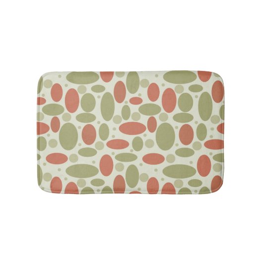 Tapis De Bain Pierre de cailloux de mer vert beige et marron Abs (Devant)