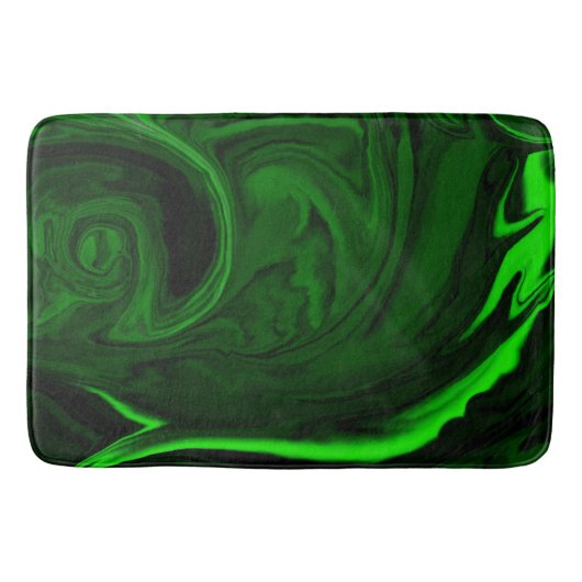 Tapis De Bain pierre de malachite verte à texture (Devant)