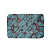 Tapis De Bain Pierre De Marbre Bleu Et Rouge (Devant)