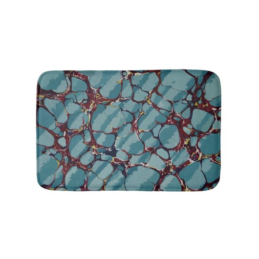 Tapis De Bain Pierre De Marbre Bleu Et Rouge (Devant)