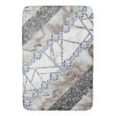Tapis De Bain Pierre de marbre gris moderne Abstrait (devant Vertical)