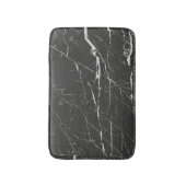 Tapis De Bain Pierre de marbre noir et gris (Devant (Vertical))