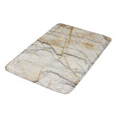 Tapis De Bain Pierre de marbre texturée marron et noire (Angle)