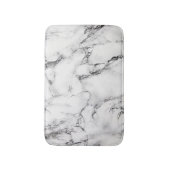 Tapis De Bain Pierre en marbre blanc noir et gris (Devant (Vertical))