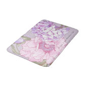 Tapis De Bain Pierre Florale moderne Hydrangea rose violet (Angle)