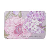 Tapis De Bain Pierre Florale moderne Hydrangea rose violet (Devant)