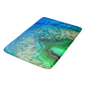 Tapis De Bain Pierre minérale Turquoise Vert Agate (Angle)