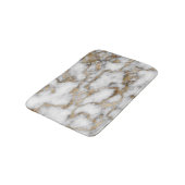 Tapis De Bain Pierre moderne, Motif en marbre blanc or (Angle)