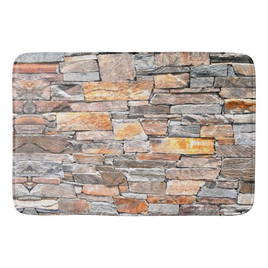 Tapis De Bain Pierre | motif en pierre naturelle | briques (Devant)