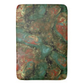 Tapis De Bain Pierre rouge, noire et turquoise Abstraite (devant Vertical)