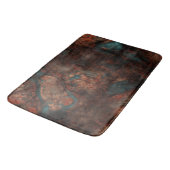 Tapis De Bain Pierre rouille et turquoise  (Angle)