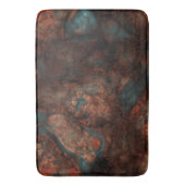 Tapis De Bain Pierre rouille et turquoise  (devant Vertical)