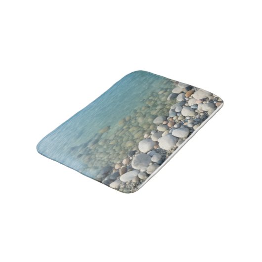 Tapis De Bain Pierres Plage Belle Nature Mer Galets Rive (Angle)