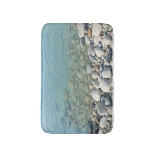 Tapis De Bain Pierres Plage Belle Nature Mer Galets Rive (Devant (Vertical))