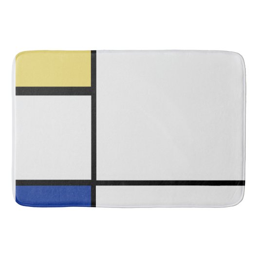 Tapis De Bain Piet Mondrian - Composition Abstrait géométrique (Devant)