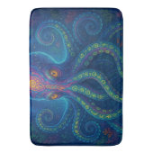 Tapis De Bain Pieuvre bleue Trippée (devant Vertical)