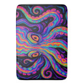 Tapis De Bain Pieuvre colorée Trippée (devant Vertical)