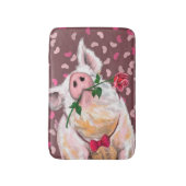 Tapis De Bain Pig with Rose Bath Mat (Devant (Vertical))