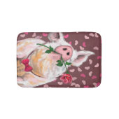 Tapis De Bain Pig with Rose Bath Mat (Devant)