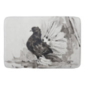 Tapis De Bain Pigeon à queue indienne Eyeliner Poule (Devant)