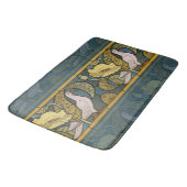 Tapis De Bain Pigeon Blue Yellow Fish Art Nouveau (Angle)