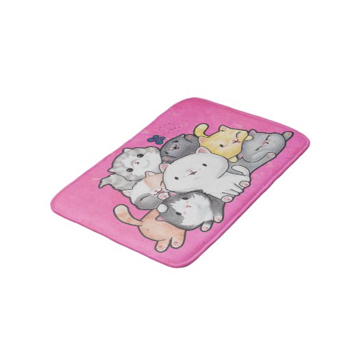 Tapis De Bain Pile de chatons (Angle)