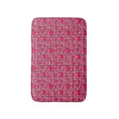 Tapis De Bain Pile rose avec des coeurs (Devant (Vertical))