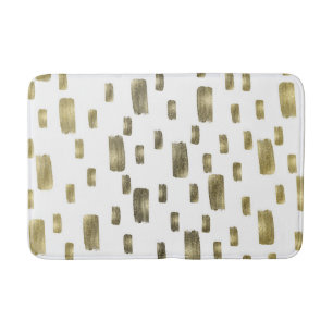 Tapis De Bain Pinceau de peinture moderne or cuivre bronze paill