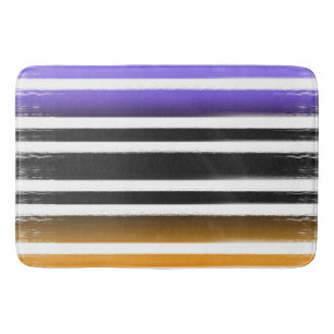 Tapis De Bain Pinceau de peinture noir violet Halloween