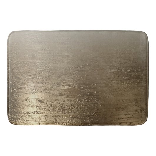 Tapis De Bain Pinceau doré Glamour Élégance Moderne (Devant)