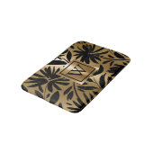 Tapis De Bain Pinceau Floral noir et or (Angle)