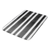 Tapis De Bain Pinceau rayé noir et blanc (Angle)