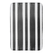 Tapis De Bain Pinceau rayé noir et blanc (devant Vertical)