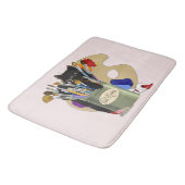 Tapis De Bain Pinceaux palette Noir Kitten Artiste (Angle)