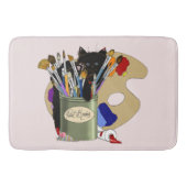 Tapis De Bain Pinceaux palette Noir Kitten Artiste (Devant)