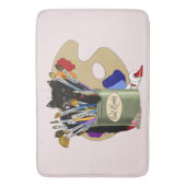 Tapis De Bain Pinceaux palette Noir Kitten Artiste (devant Vertical)