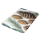 Tapis De Bain Pine Cones Aquarelle Art botanique (Angle)