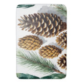 Tapis De Bain Pine Cones Aquarelle Art botanique (devant Vertical)