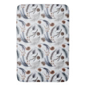 Tapis De Bain Pine Cones et aiguilles de pin Motif d'hiver (devant Vertical)