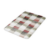 Tapis De Bain Pine Vert ivoire Rouge rayures Noël (Angle)
