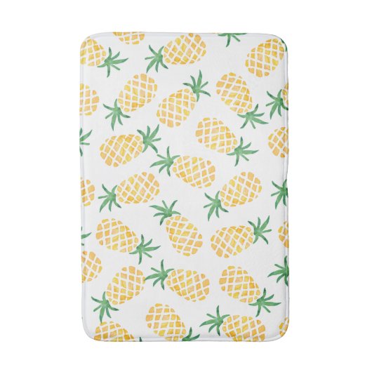 Tapis De Bain Pineappa matelas d'aquarelle (Devant (Vertical))