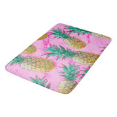 Tapis De Bain Pineapples tropicales et Pink Marble Colorful (Angle)