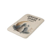 Tapis De Bain Pinecones et Crescent Lune Amour hivernal (Angle)