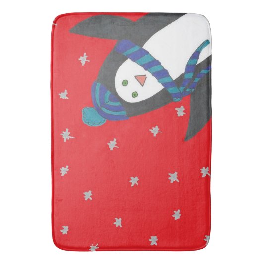 Tapis De Bain Pingouin d'hiver mignon (devant Vertical)