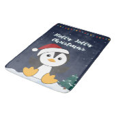 Tapis De Bain Pingouin Noël Neige Hiver Animaux Pingouins Chat (Angle)